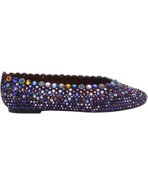 Kurt Geiger Jewel Perforated Ballets Flat - White