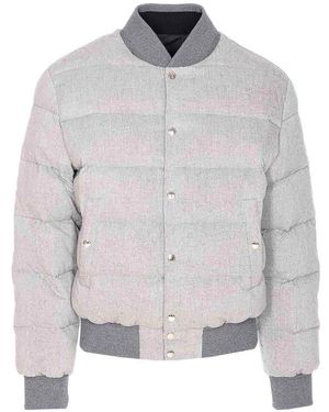 Dolce & Gabbana Reversible Plaque Logo Jacket - Grey