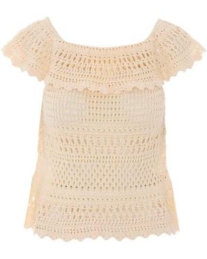Isabel Marant Ecru Zaelle Top - Natural