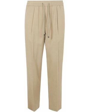 Jacob Cohen Low Fit Carrot Daniel Batavia Raw Trousers - Natural