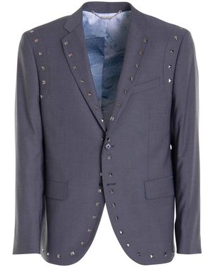 John Richmond Button Long Sleeve Jacket - Blue