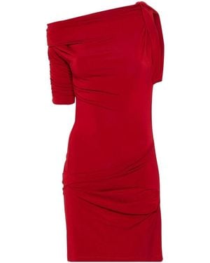 Jacquemus La Mini Rboe Drapeado Dress - Red