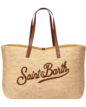 MC2 Saint Barth Raffia City Shoulder Bag - Natural