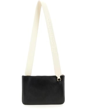 Jil Sander Logo-Strap Crossbody Bag - White