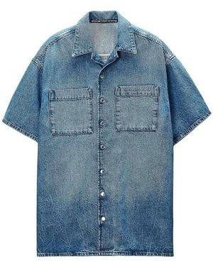 Alexander Wang Boxy Denim Shirt Dress - Blue