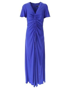 KARL LAGERFELD Rouched Maxi Dress - Blue