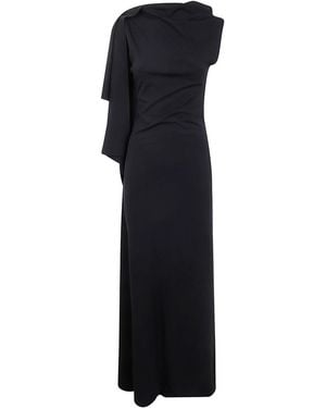 Sportmax Long Asymetrical Dress - Black