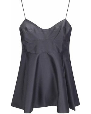 Rohe Bustier Peplum Top - Blue