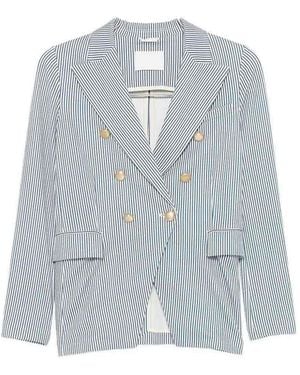 Circolo 1901 Striped Double-Breasted Jacket - Blue