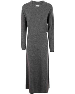 Brunello Cucinelli Cashmere Long Dress - Grey