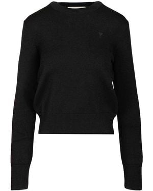 Ami Paris Ami De Coeur Sweater - Black