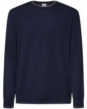 Eleventy Rundhalspullover - Blau