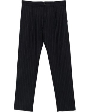 Paul & Shark Lucca Pinstripe Wool Pants - Blue