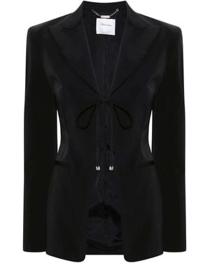 Blumarine Single-Breasted Jacket - Black