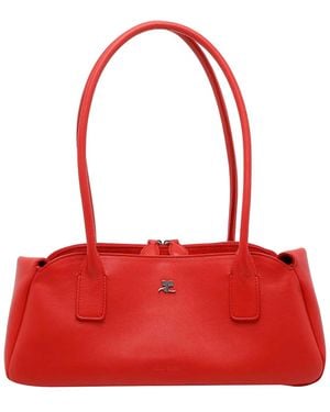 Courreges Strip Naplack Shoulder Bag - Red