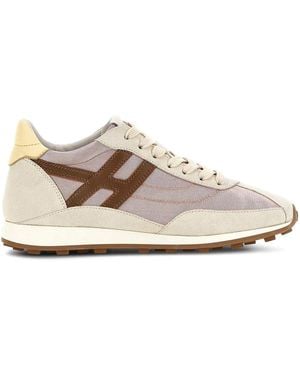 Hogan Low-Top Sneakers With Suede Overlays And Distinctive Accents - Pink