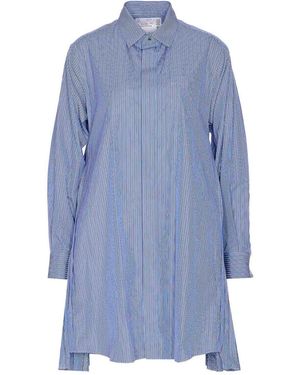Sacai Light Striped Dress - Blue