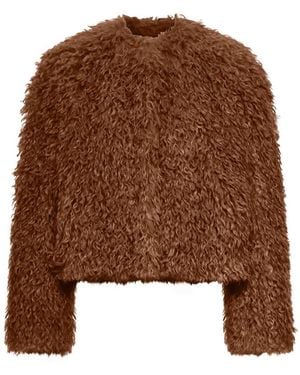 Tagliatore Faux-Fur Long-Sleeve Jacket - Brown