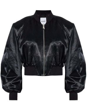 The Attico Satin Bomber Jacket - Blue