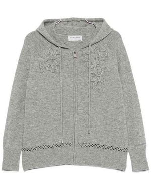 ERMANNO FIRENZE Wool And Cashmere Hoodie - Gray