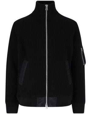 Sacai Zip Cardigan - Black