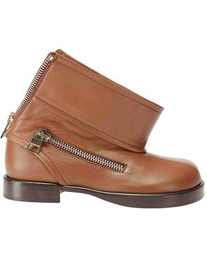 JW Anderson Decorative Lateral Zip Boots - Brown