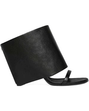 Courreges Oblique Sandals - Black