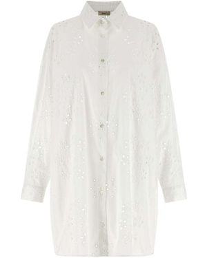Herno Broderie Anglaise Shirt - White