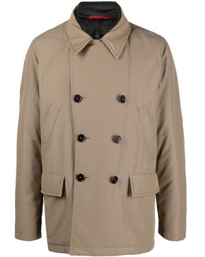 Fay Padded Double-Breasted Jacket - Natural