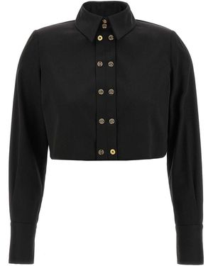 Elisabetta Franchi Cropped Shirt - Black