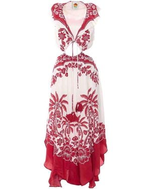 FARM Rio Long Dress - Red