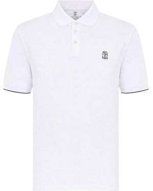 Brunello Cucinelli Logo Polo - White