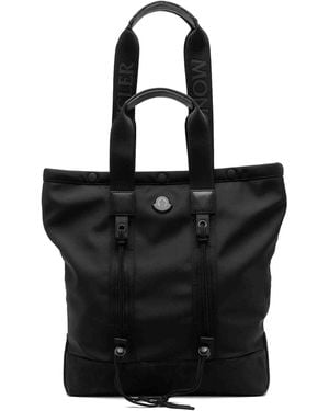 Moncler Small Tech Water-Repellent Tote Bag - Black