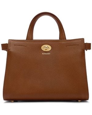 Burberry Mini Borsa Tote Cotswolds Check - Marrone