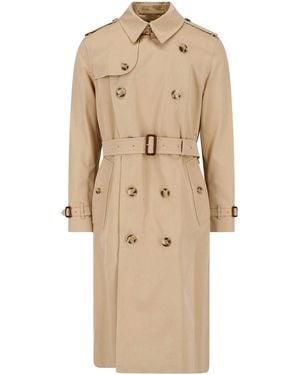 Burberry Double-Breasted Trench Coat - Natural
