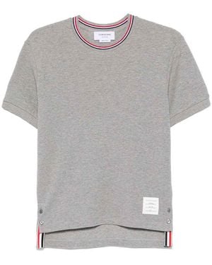 Thom Browne Rwb Cotton T-Shirt - Gray