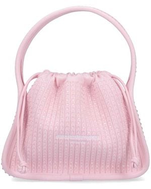 Alexander Wang Small Tote Bag With Ryan Rhinestones - Pink