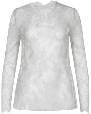 Alberta Ferretti Top Made Of Lace - White
