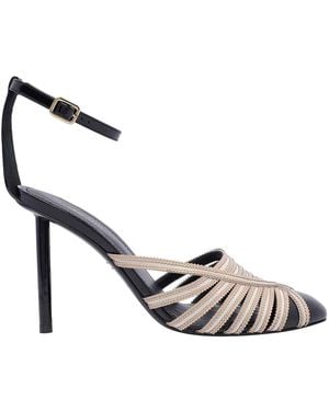 Ferragamo Strappy Court Shoes - Metallic
