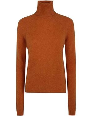 Base London Turtle Neck Jumper - Brown