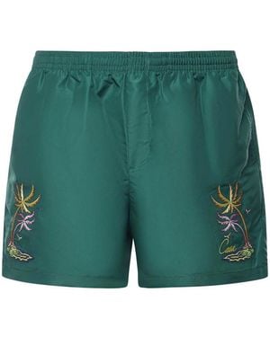 CASABLANCA Swimsuit With Casa Embroidery - Green