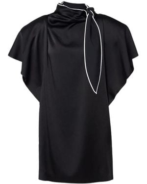 Stella McCartney Sleeveless Blouse With Bow - Black