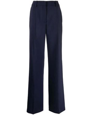 Off-White c/o Virgil Abloh Wide-Leg Virgin-Wool-Blend Trousers - Blue