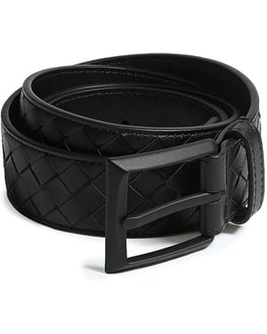 Bottega Veneta Intrecciato Belt - Black