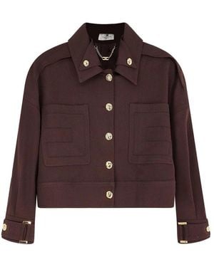 Elisabetta Franchi Giubbino Cropped - Brown