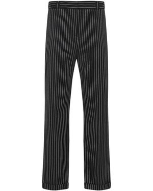 Tom Ford Striped Wool Chino Pants - Black