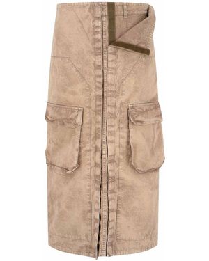 Y. Project Maxi Cargo Skirt - Natural