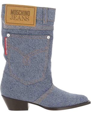 Moschino Denim Boots - Blue