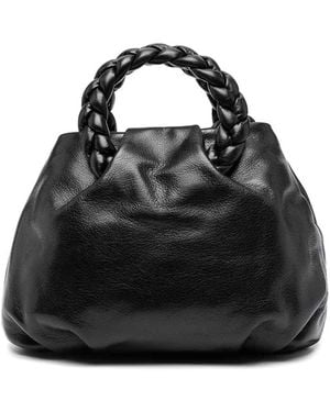 Hereu Bombon Medium Leather Handbag - Black