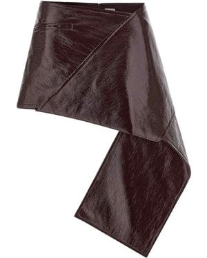 Courreges Fold Vinyl Mini Skirt - Purple
